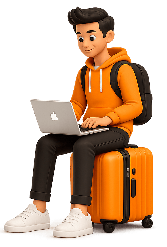 Boy with laptop