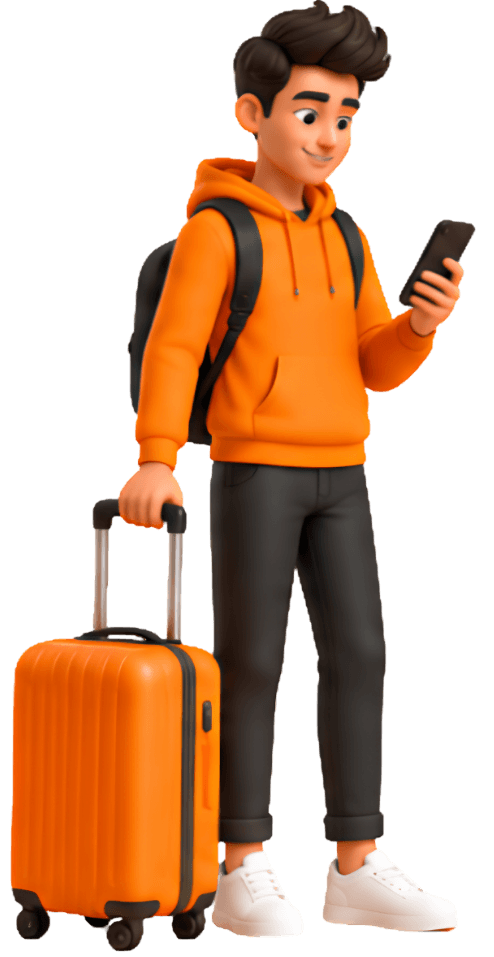 Boy with mobile